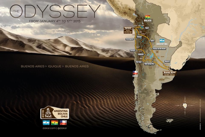 Dakar 2015 route